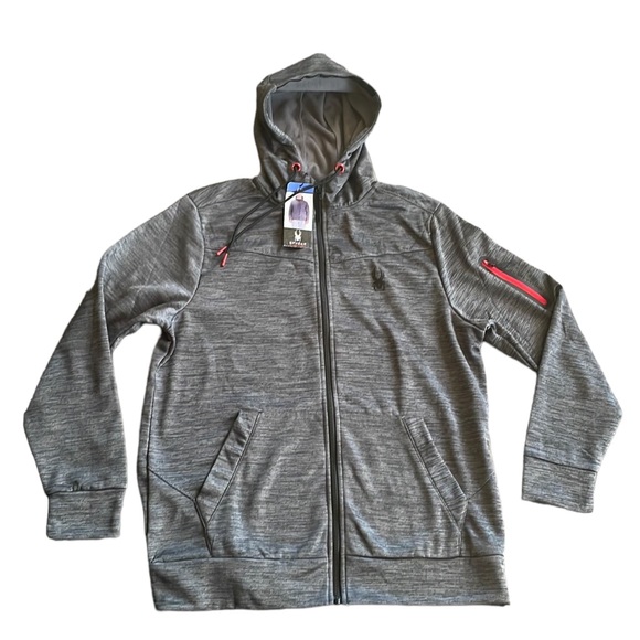 Spyder - Men’s Fleece Zip Up Hoodie Sweater - Picture 6 of 6